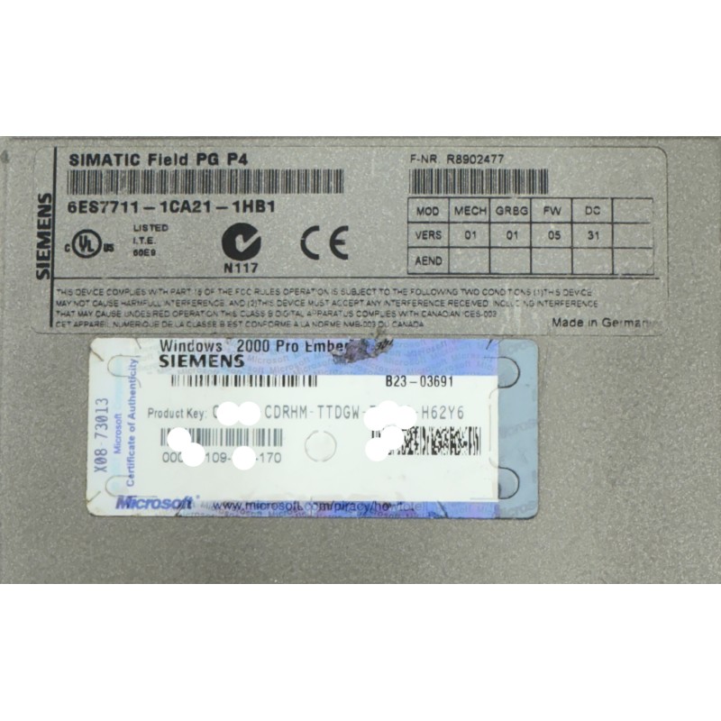 Siemens Simatic Field PG P4 - 6ES7711-1CA21-1HB1