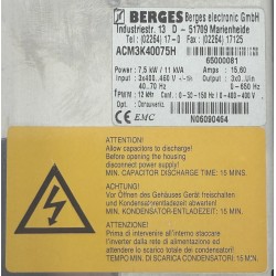 Berges - 7,5 KW DRIVE - ACM3K40075H