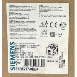SIEMENS - 90kW Contactor - 3TB5217-0BB4 - NEU