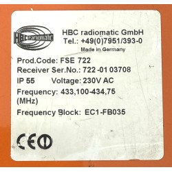 HBC Radiomatic  FSE722- radio remote control - FSE 722