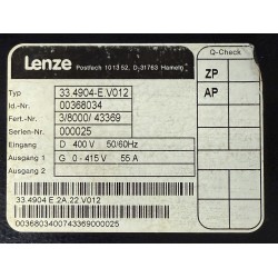 Lenze 4900 frequency inverter - 33.4904-E.V012