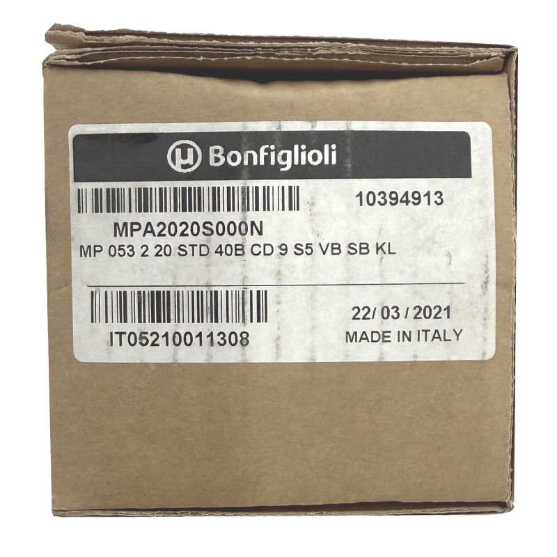 BONFIGLIOLI MPA2020S000N -Planetary Gear Reducer  - MP 053 2 20 STD 40B CD 9 S5 VB SB KL - NEU