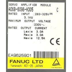 Fanuc LTD. 3  MDL SVM3-12/12/40 - Alpha Servo Amplifier Module  A06B-6096-H305 - Ver. C