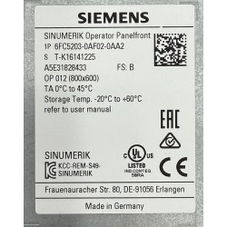 Siemens Sinumerik - Operator Panel - 6FC5203-0AF02-0AA2 - NEU