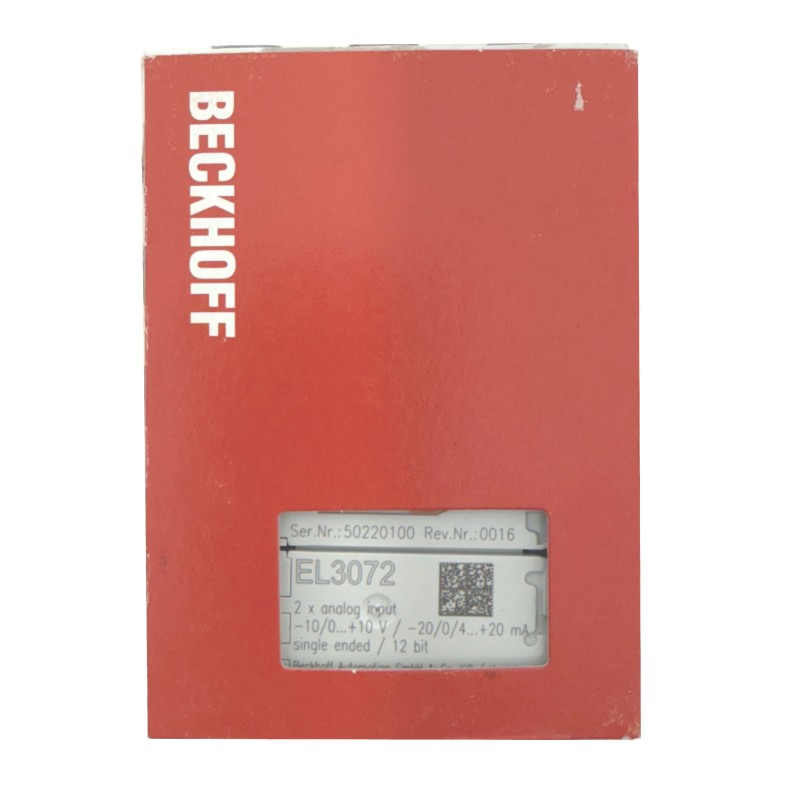 Beckhoff EL3072 - 2x Analog Input Diff. Oversampl. +/-10v 200KOhm 16bit 100kHz - EL3072 - NEW