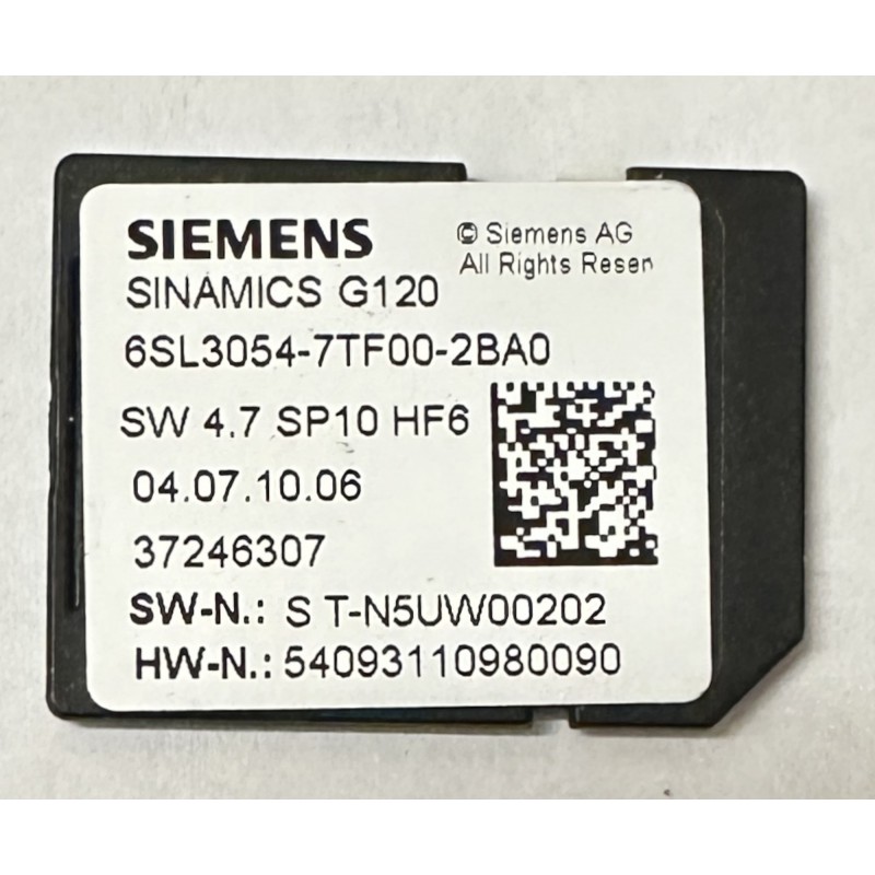Siemens SINAMICS G120 SD-Card 512 MByte - 6SL3054-7TF00-2BA0  - NEW