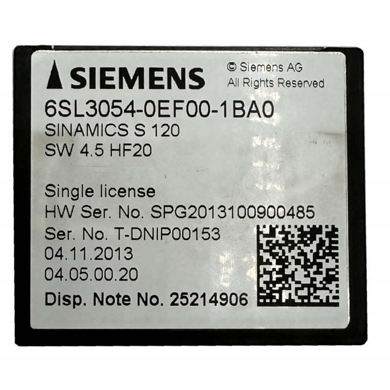Siemens Sinamics Compact Flash Card - 6SL3054-0EF00-1BA0
