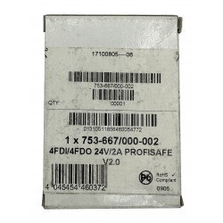 WAGO - Fail-safe 4/4 Channnel Digital Input/Output 753-667/000-002 - NEU