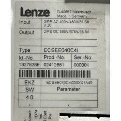 Lenze Servo Drive 38,5A - ECSEE040 - ECSEE040C4I