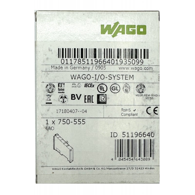Wago - Buscoupler DeviceNet Module - 750-555 - NEU