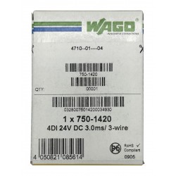 WAGO - 4 Channel Digital Input Modul  - 750-1420 - NEW
