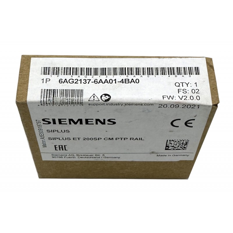 SIEMENS SIPLUS ET 200SP CM PTP RAIL - 6AG2137-6AA01-4BA0 - NEU
