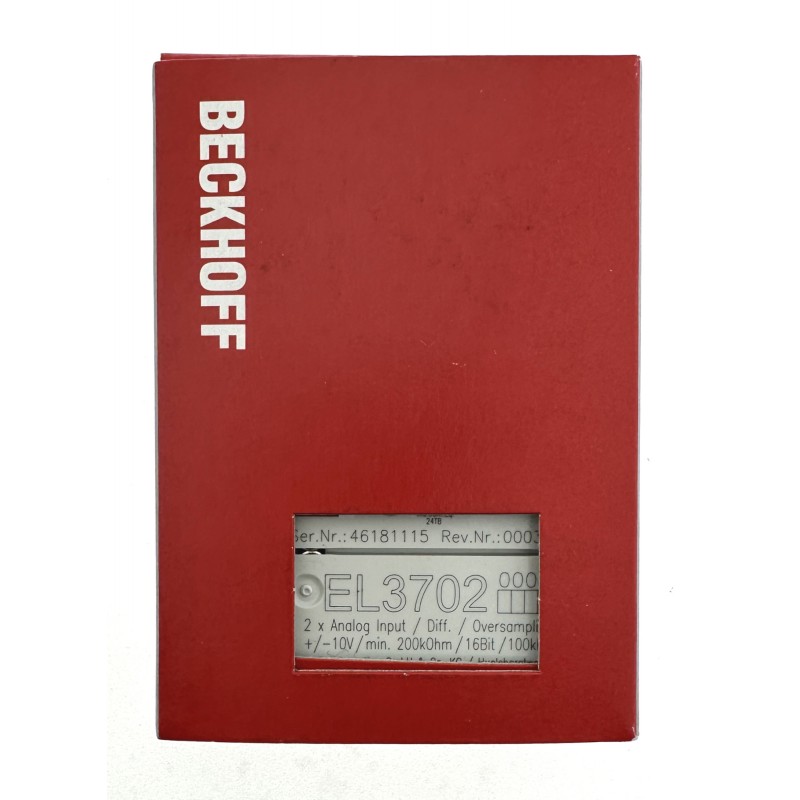 Beckhoff EL3702 EtherCAT - 2-Channel-Analog-Input -  EL3702 - NEW