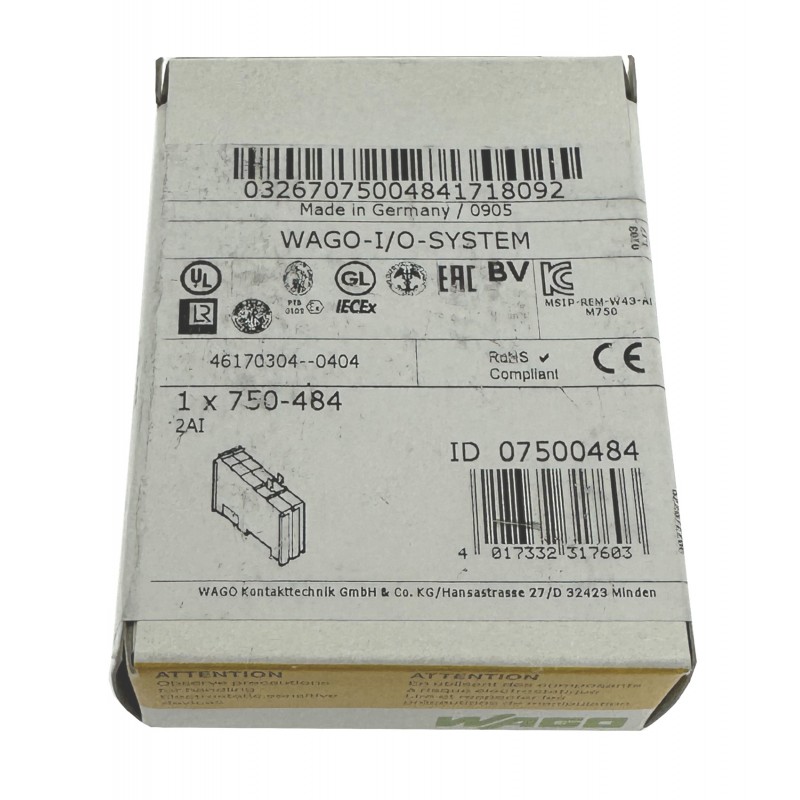 WAGO 750-484 - Analog Input Module - 750-484 - NEU