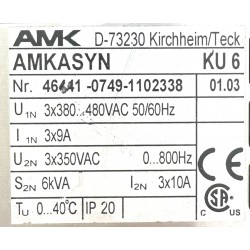 AMK DRIVE CONTROLLER - AMKASYN KU 6