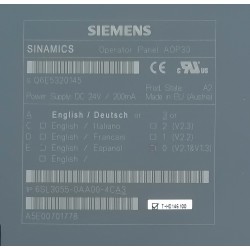 SIEMENS SINAMICS AOP30 Operator Panel AOP - 6SL3055-0AA00-4CA3 - (V2.1&V1.3 - NEW