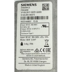SIEMENS SINAMICS PM240M  (4kW 5.5HP) - 6SL3517-1BE21-0AM0