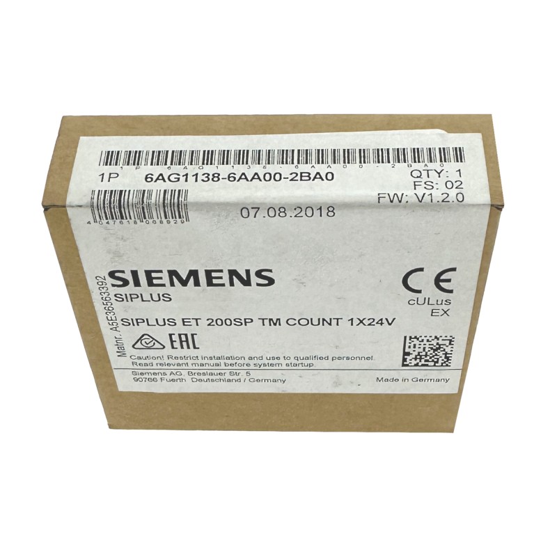 SIEMENS SIPLUS ET 200SP TM Count 1x24V - 6AG1138-6AA00-2BA0 - NEU