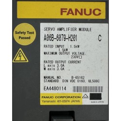 Fanuc Servo Amplifier 1.5 kW - A06B-6079-H201