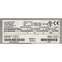 Danaher 403A-C - KOLLMORGEN Seidel - FER-SERVOSTAR - S403BA-CA-022